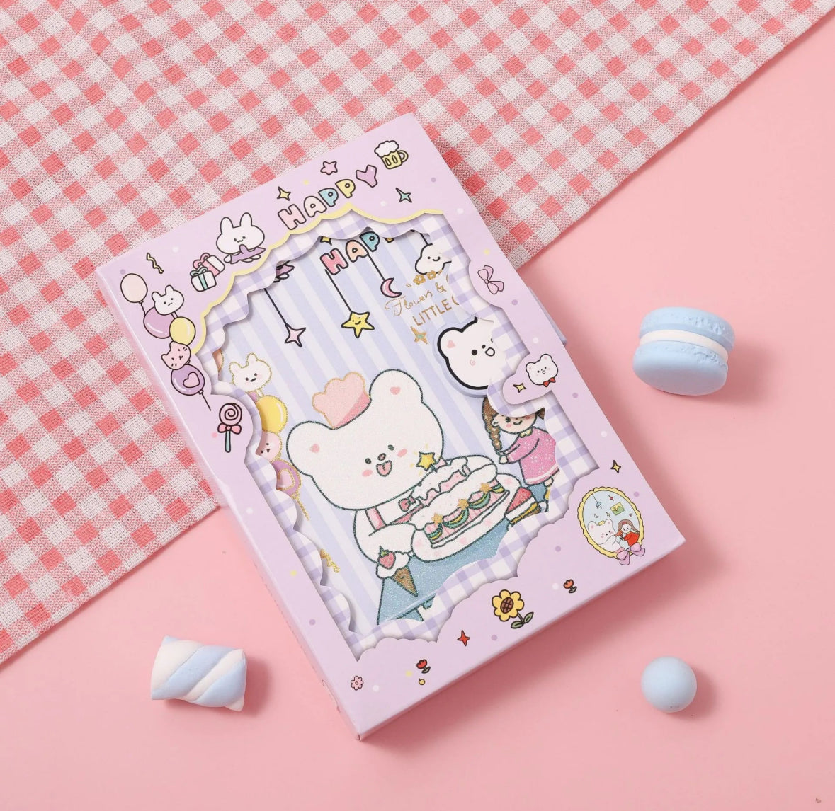 Happy friends diary with magnetic clasp