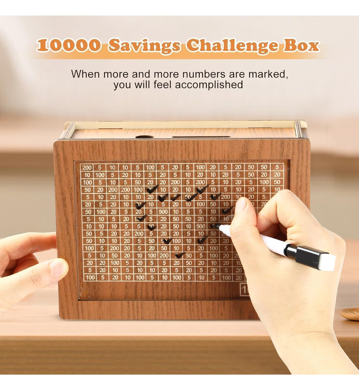 Wooden Money Piggy Bank Box