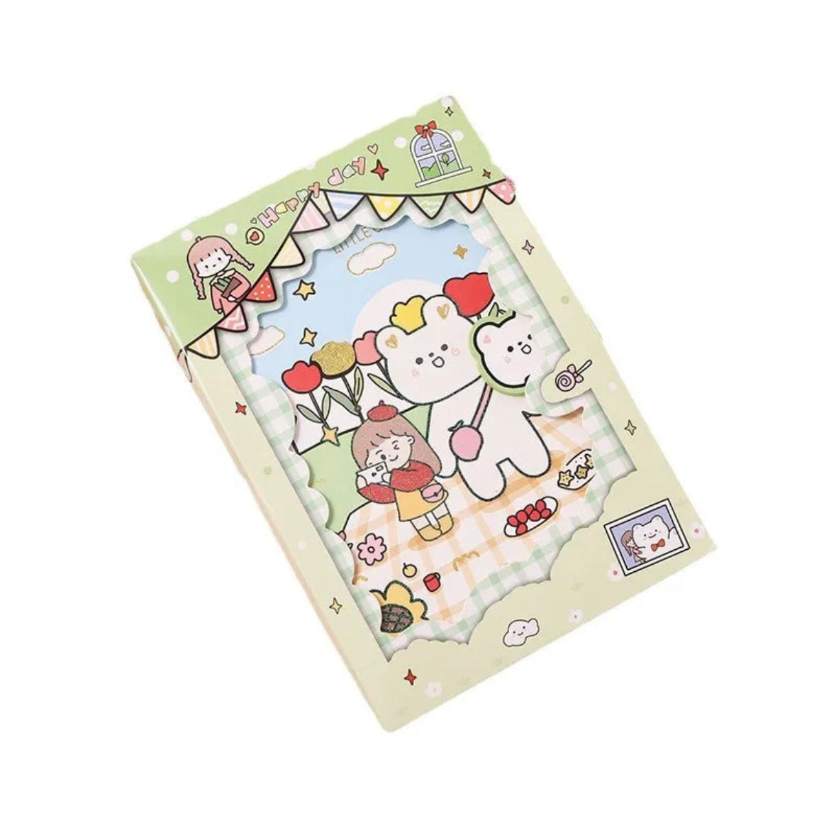 Happy friends diary with magnetic clasp
