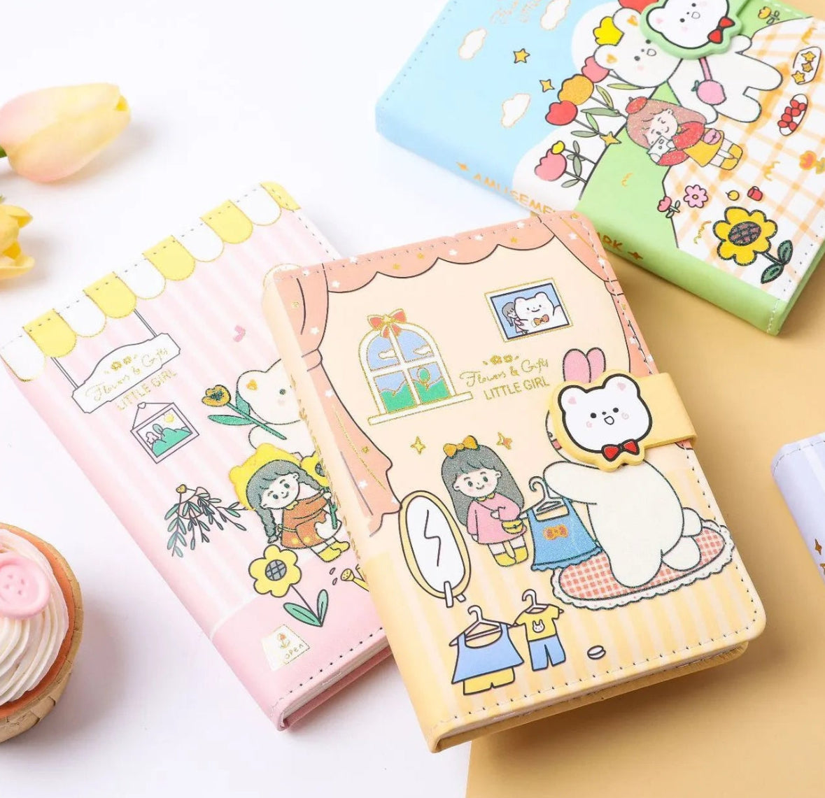 Happy friends diary with magnetic clasp