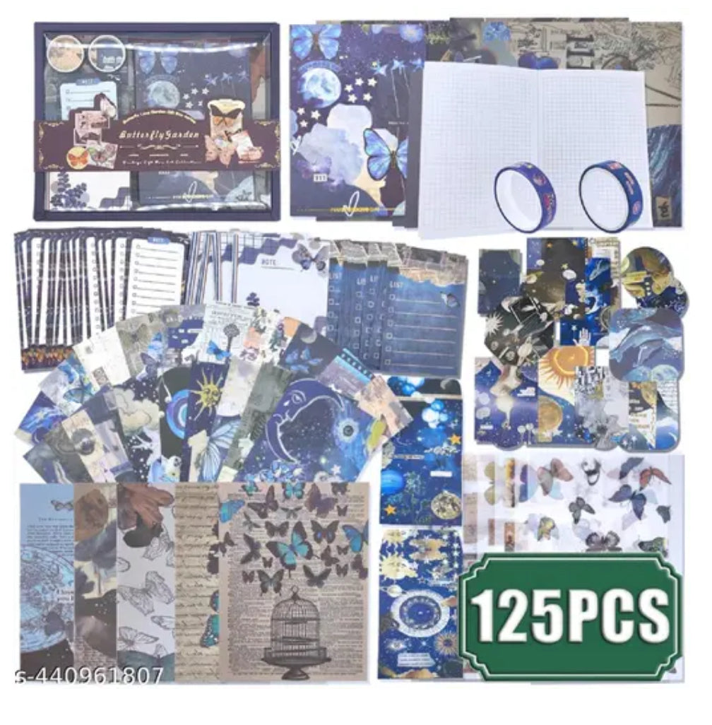 Vintage Aesthetic Scrapbook Kit(Butterfly garden theme )