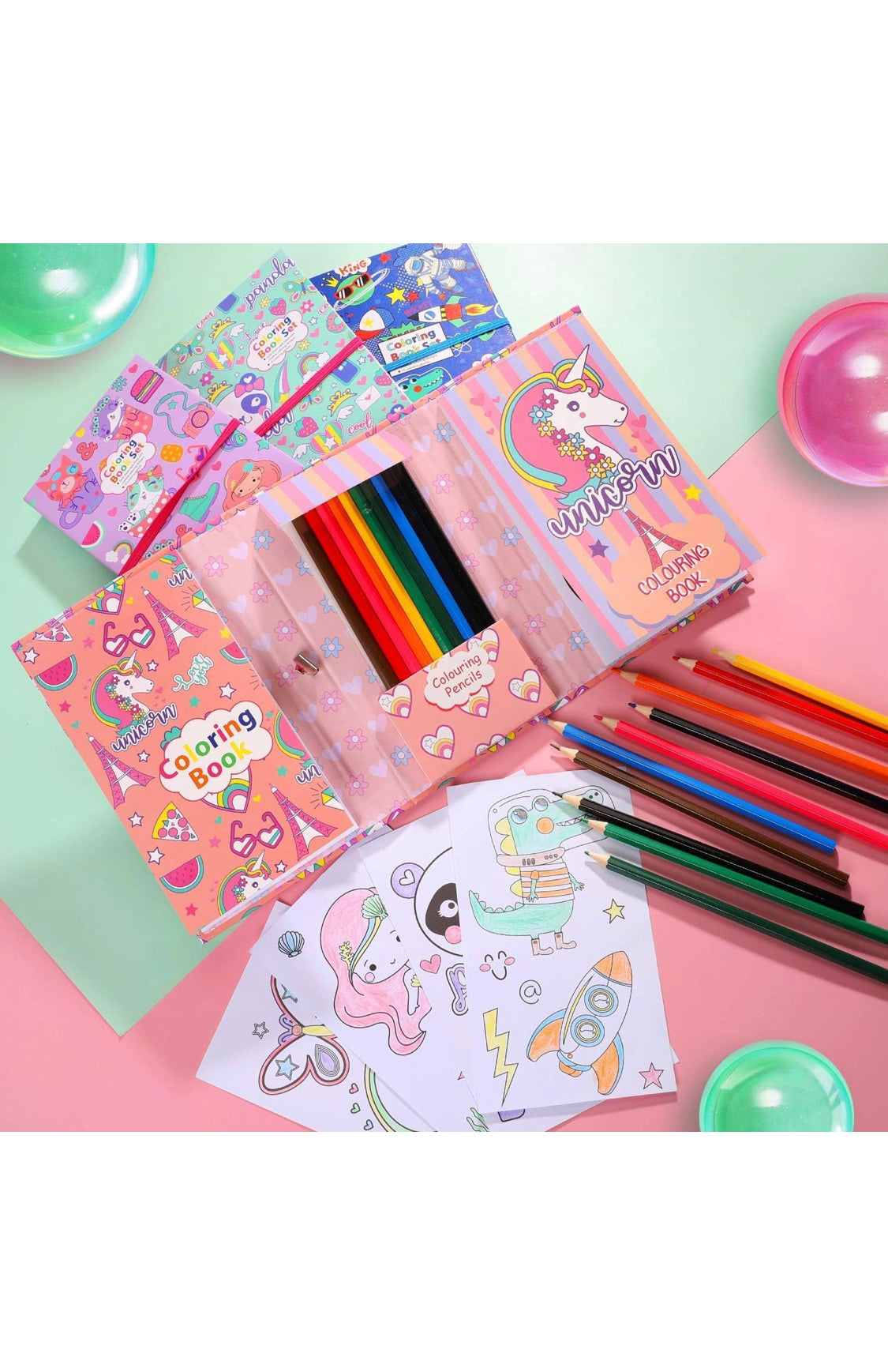Coloring and scrach book set