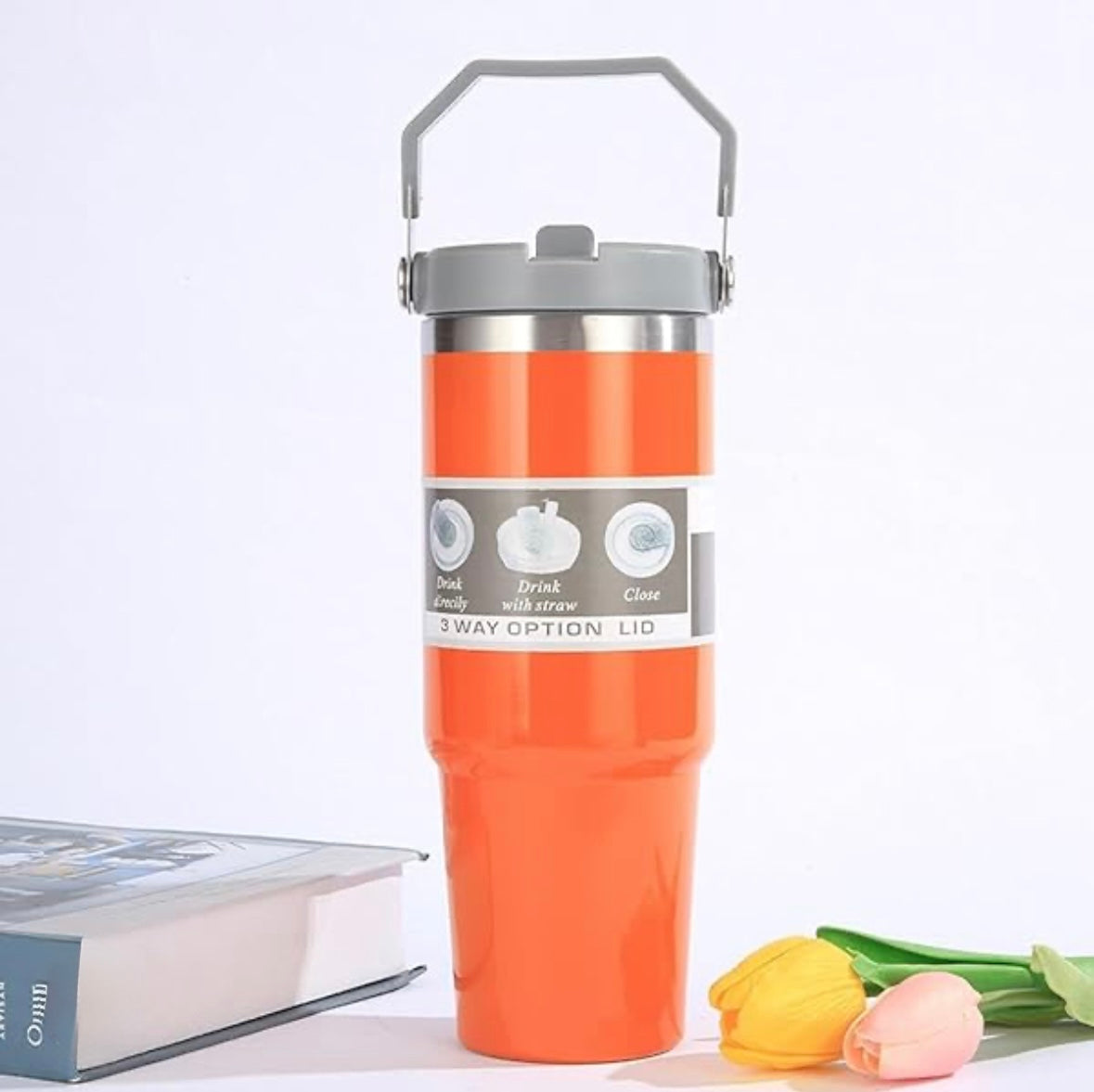 Tumbler with Straw Lid Vacuum Sealed Insulated Cup