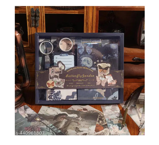 Vintage Aesthetic Scrapbook Kit(Butterfly garden theme )