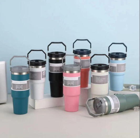 Tumbler with Straw Lid Vacuum Sealed Insulated Cup
