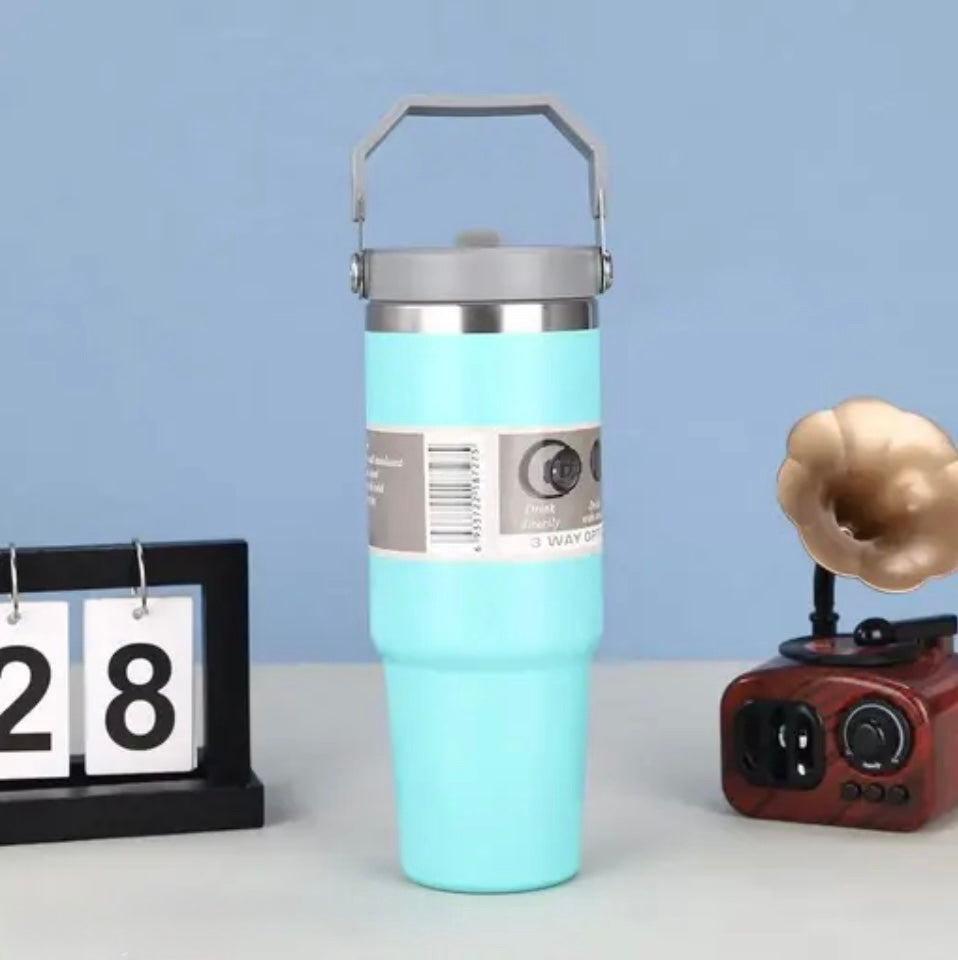 Tumbler with Straw Lid Vacuum Sealed Insulated Cup